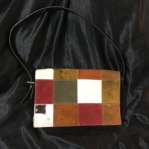 Suede and cow fur vintage Holt Renfrew purse